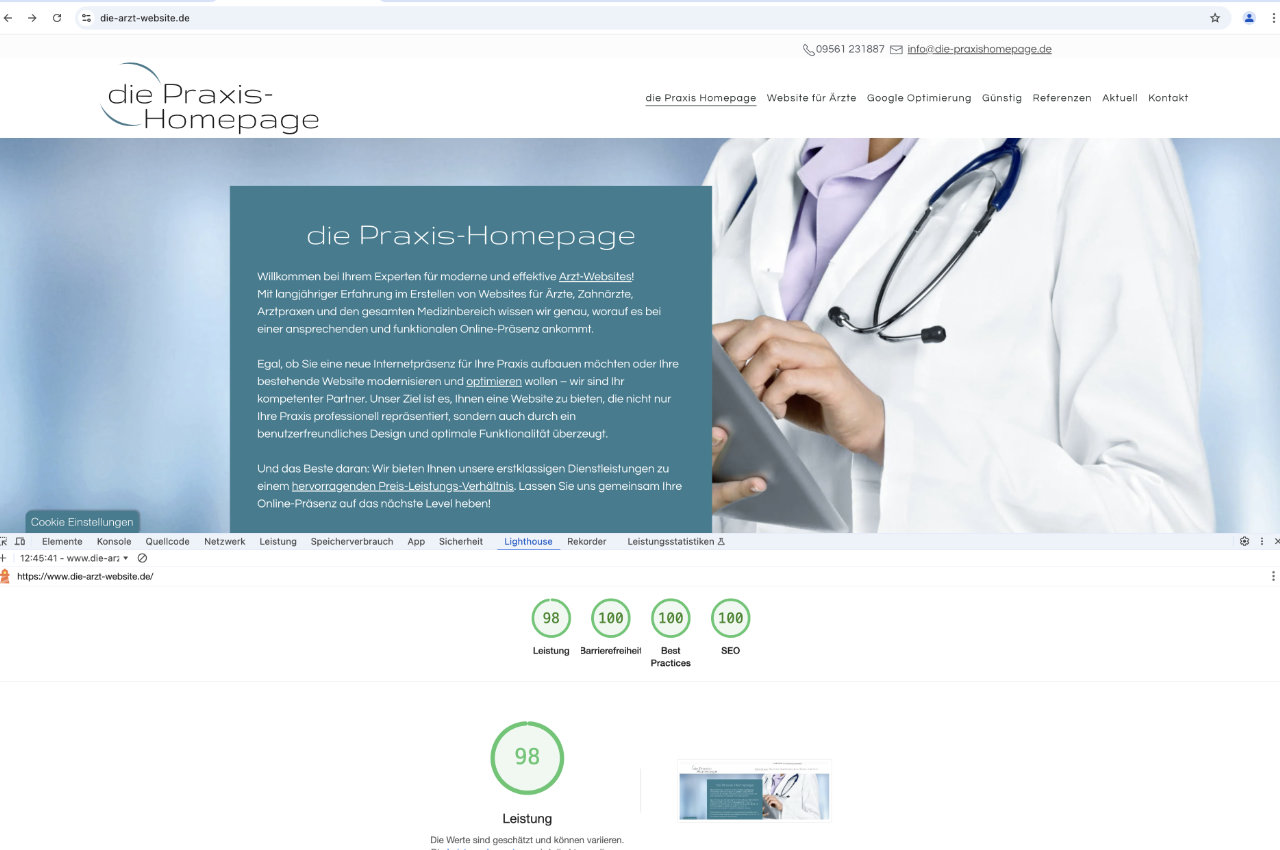 Google Lighthouse: Optimale Qualität für Ihre Praxis-Website