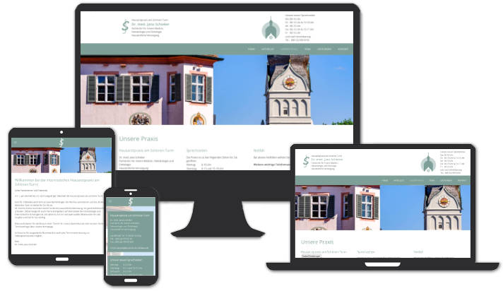 Webseite: Hausarztpraxis am Schönen Turm, Erding  Dr. med. Jana Schieker