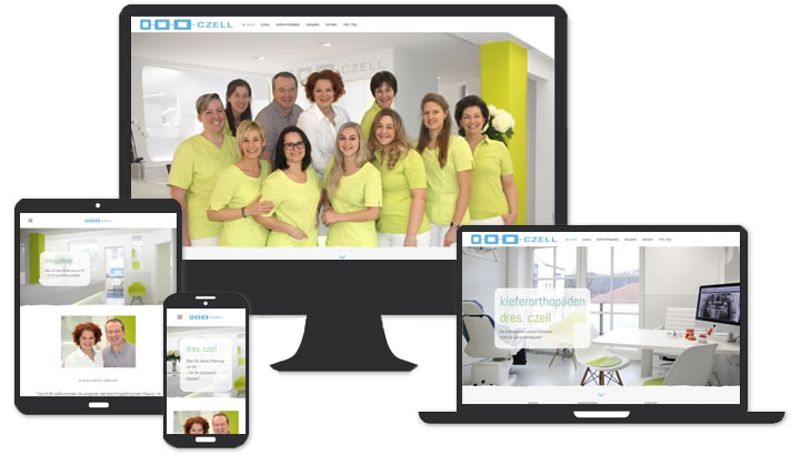 Wesite für Fachzahnärzte drs. Czell Kieferorthopädie