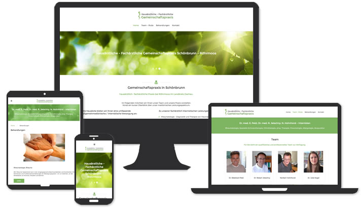 Website Hausärztliche - fachärztliche Gemeinschaftspraxis Schönbrunn