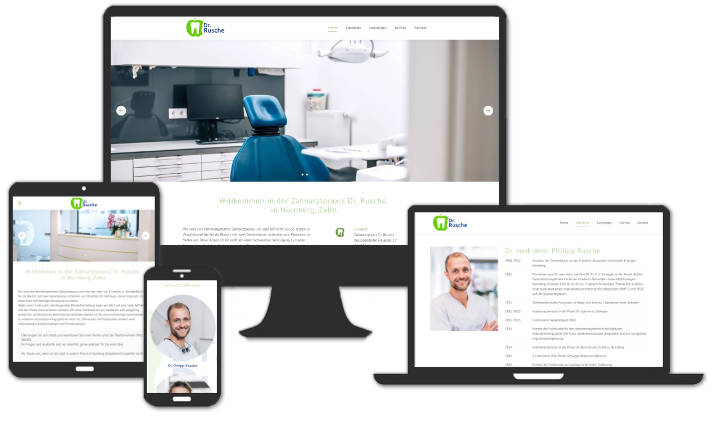 Website: Zahnarzt Dr. Rusche, Nürnberg