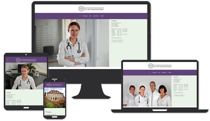 Website für Internistische Hausarzt Praxis Nürnberg