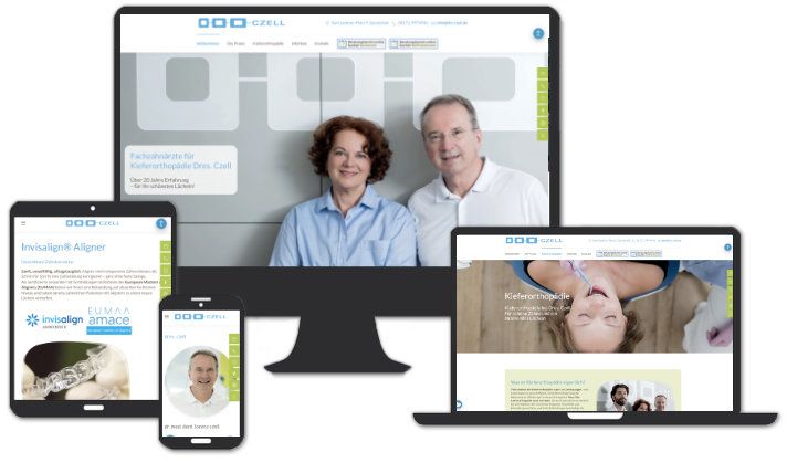 Praxis Homepage für drs. Czell Kieferorthopädie, Geretsried