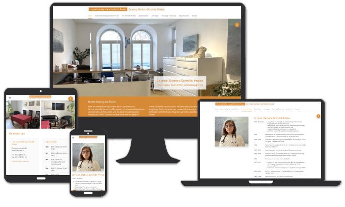 Website für Internistische Hausärztliche Praxis, Dr. med. Barbara Schmidt-Priebe