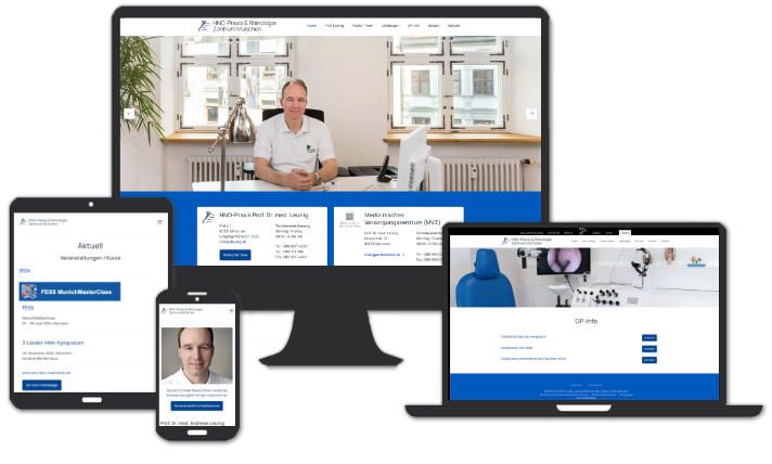 Webseite für Prof. Leunig HNO München