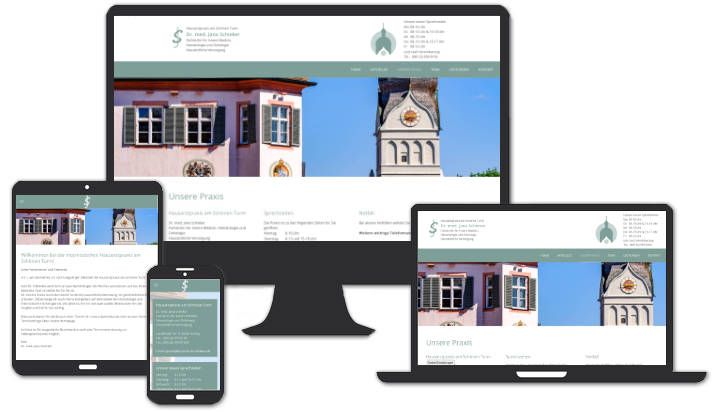 Webseite für Hausarztpraxis am Schönen Turm