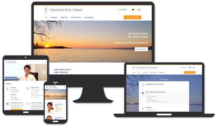 Website für Website für Hausärzte Dres. Farkas