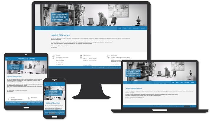 Website für Hausarzt Praxis Juliane Göhre, Schifferstadt 