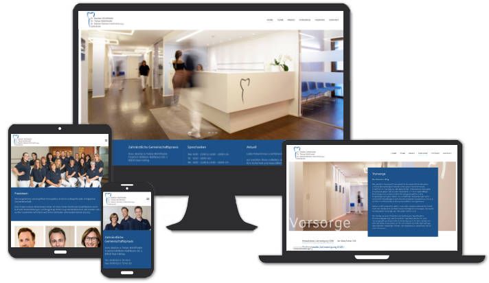 Webseite für Zahnärztliche Gemeinschaftspraxis Dres. Bastian & Tobias Mühlfriedel, Bad Aibling 