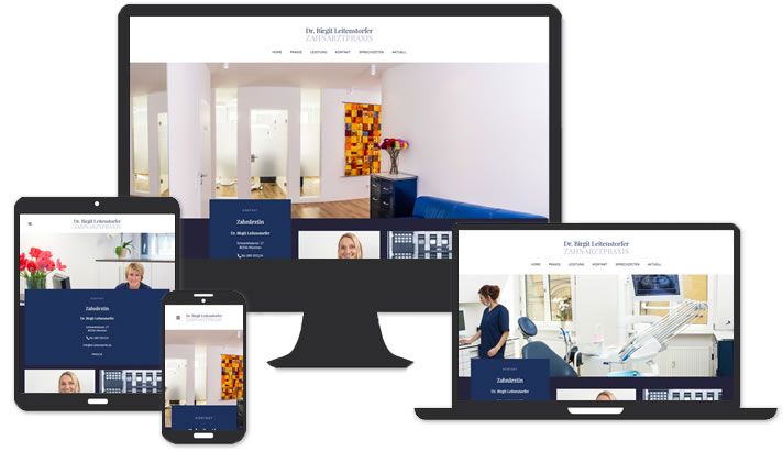Website für Zahnärztin Dr. Leitenstorfer, München