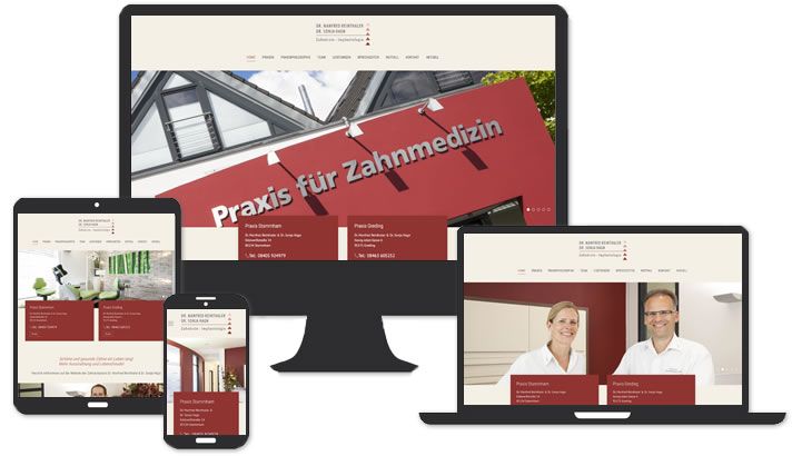 Website für Zahnarztpraxis Dr. Reinthaler & Dr. Hagn 