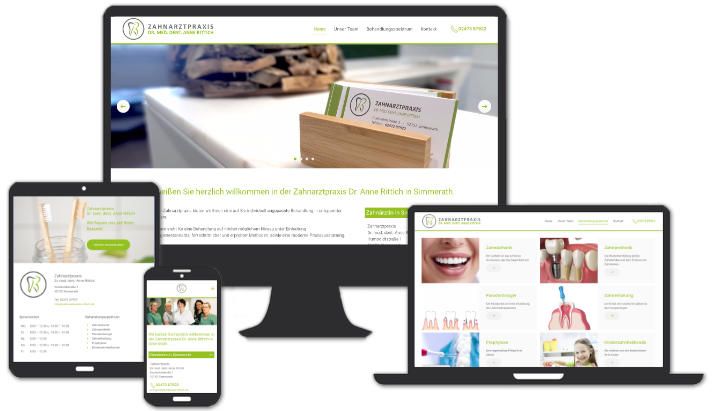 Website für Zahnarztpraxis Dr. med. dent. Anne Rittich
