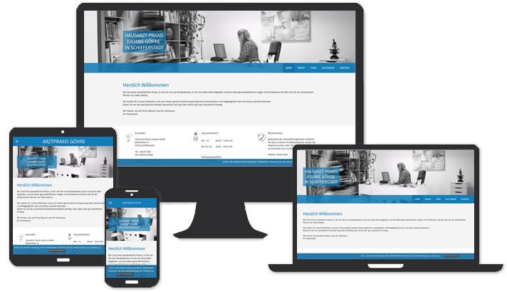 Website für Hausarzt Praxis Juliane Göhre, Schifferstadt
